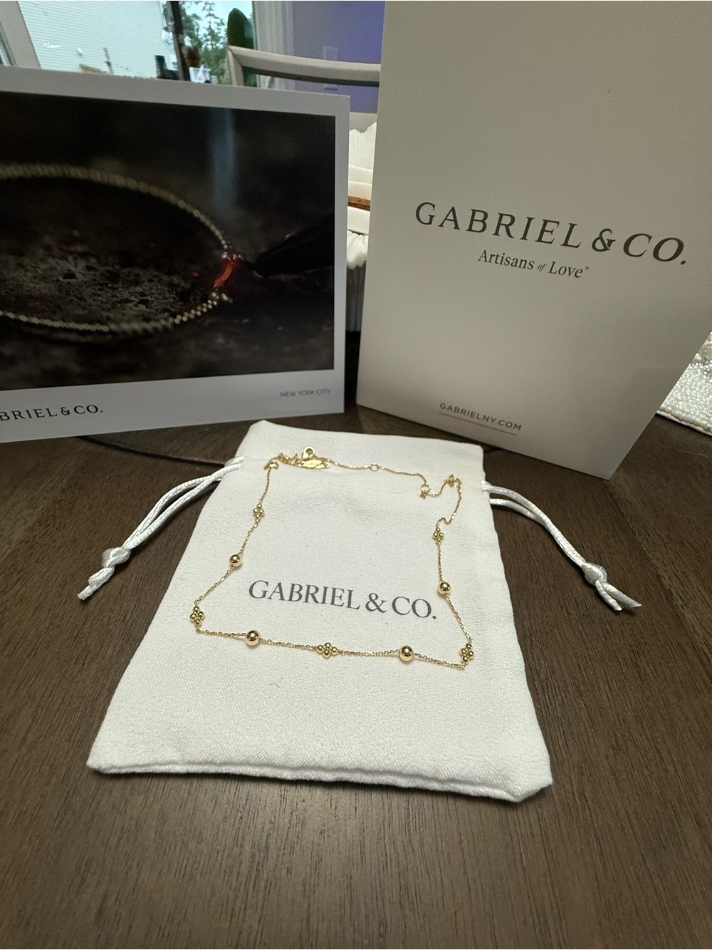 Gabriel & Co. Gold Station Necklace - Bujukan 14k